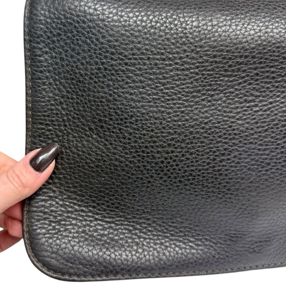 Vintage Coach Dark Brown #4928 Full Flap Leather Crossbody Messenger Bag 90s - Picture 8 of 15